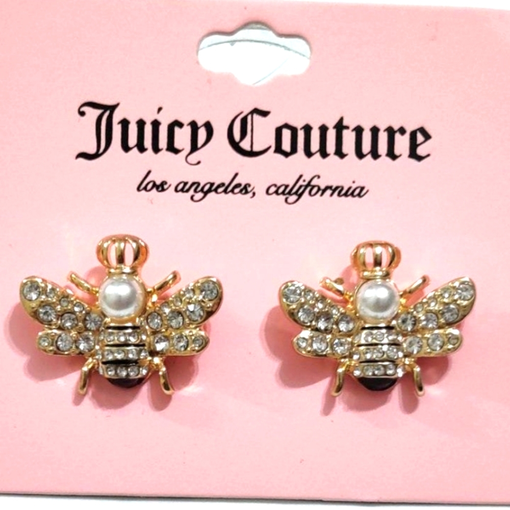Juicy Couture pearl & rhinestone bumblebee